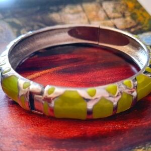 Green And Silver Bangel Bracelet